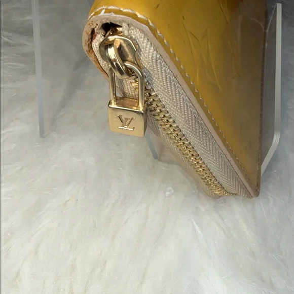 Louis Vuitton EUC Golden Yellow Zip Wallet, box, cloth bag included, - Picture 2 of 7